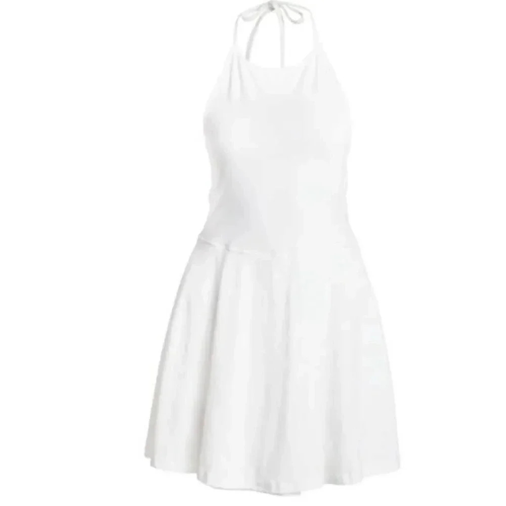 ATM ANTHONY THOMAS MELILLO Pima Cotton Halter Tennis Dress - Picture 3 of 5